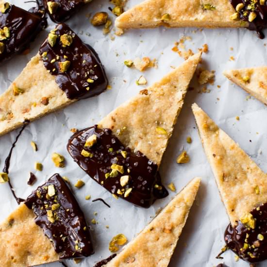 Chocolate Pistachio Shortbread