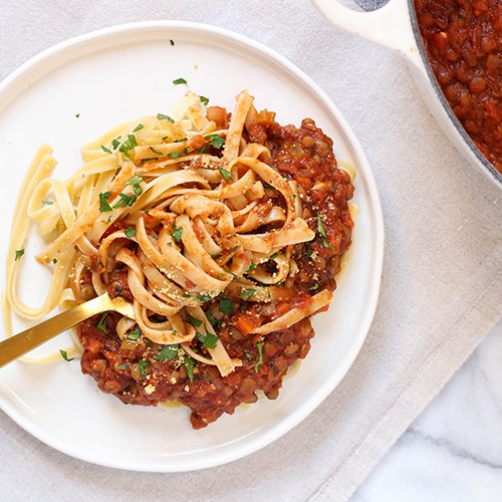 Weeknight Lentil Bolognese