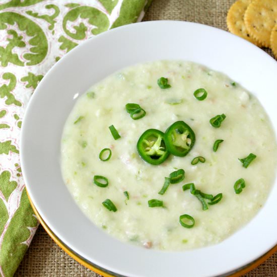 Jalapeno, Cheddar & Cauliflower Soup