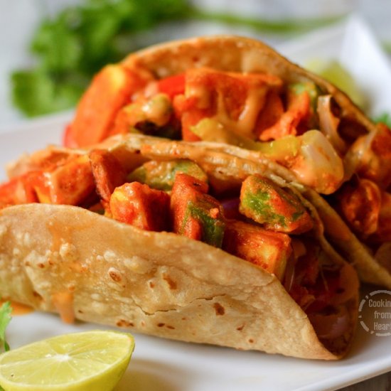 Whole Wheat Paneer Tikka Tacos