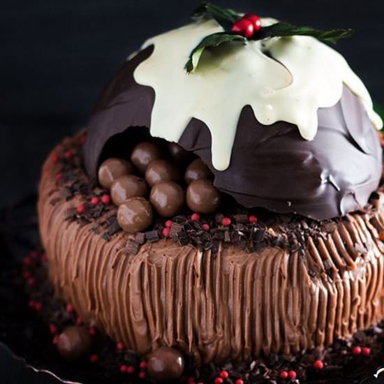 Chocolate Christmas Smash Cake