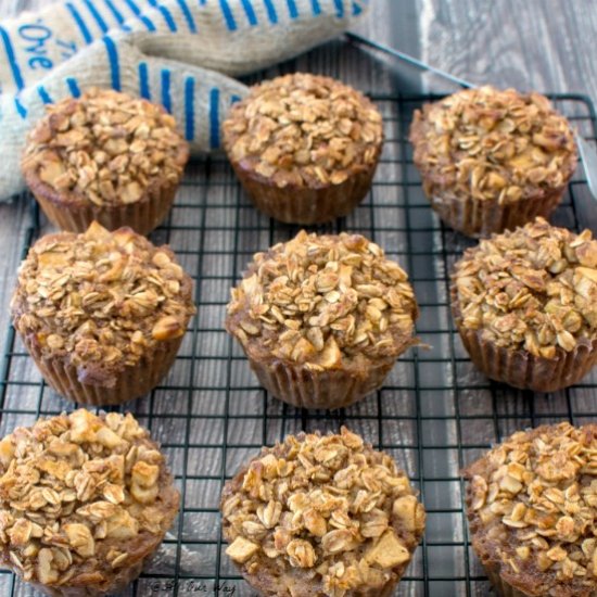 Apple Breakfast Oatmeal Muffins