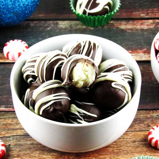 Dark Chocolate Peppermint Truffles