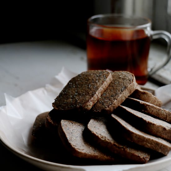 Cocoa and Black Sesame Cookies