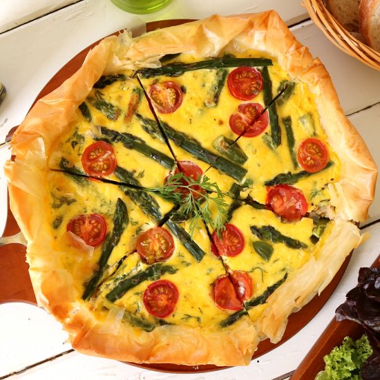 Asparagus, Dill & Ricotta Tart