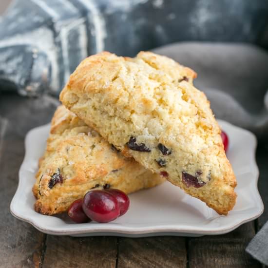 Cranberry Eggnog Scones