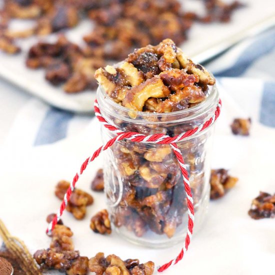 Salted Cinnamon Candied Walnuts