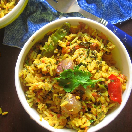 Amaranthus Rice with Coconut Milk