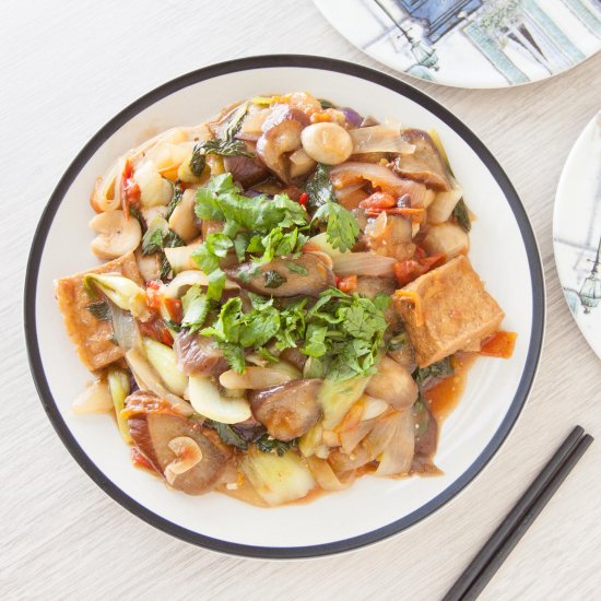 Eggplant and Tomatoes Stir-Fry