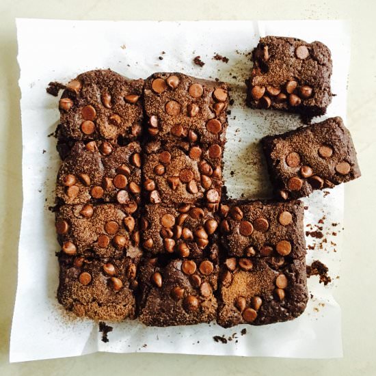 Double chocolate brownies