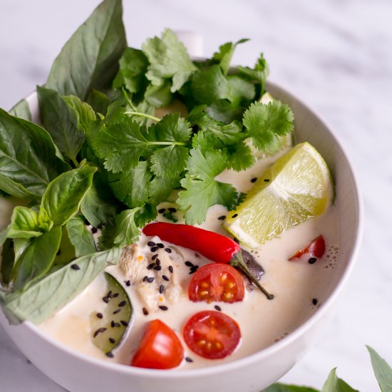 Thai Coconut Soup (Tom Kha Veggie)