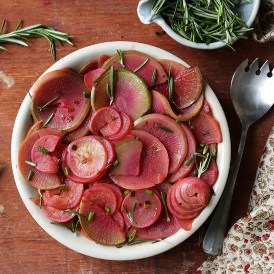 Pickled Watermelon Radishes