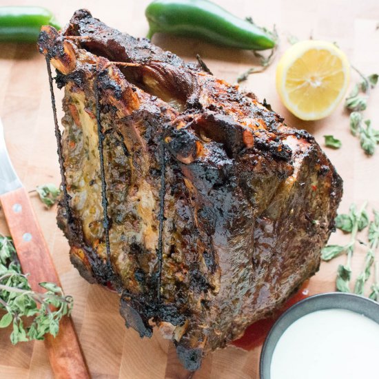 Chili Rubbed Prime Rib Roast