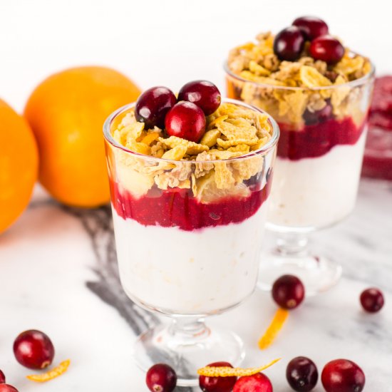 Cranberry-Orange Yogurt Parfaits