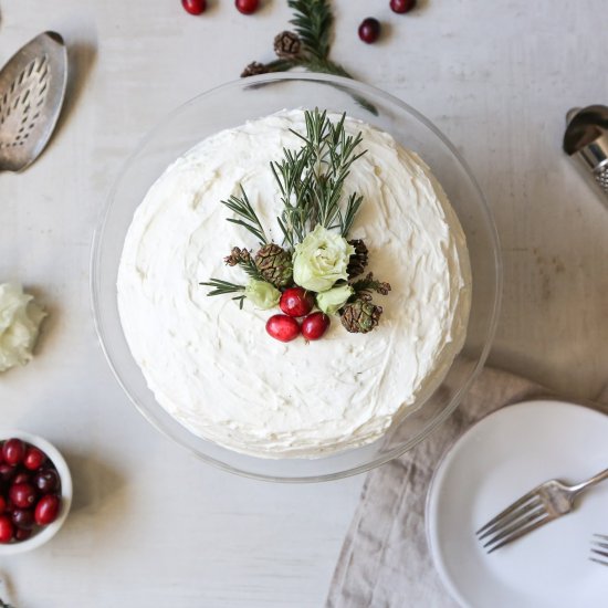 Cranberry Crepe Cake