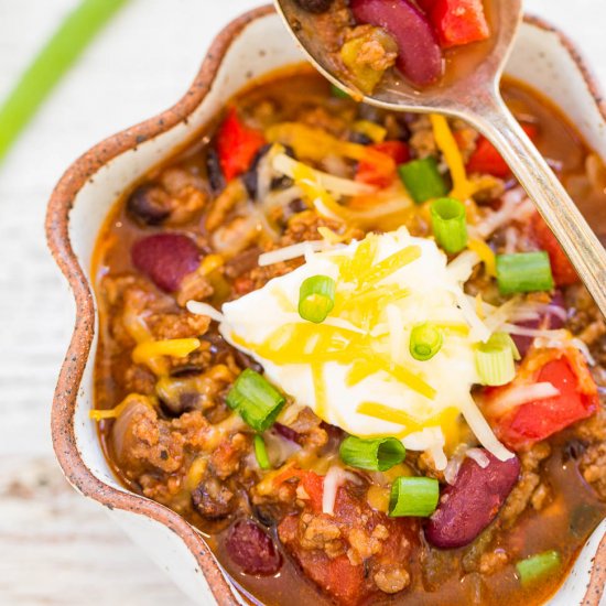 Slow Cooker Beef Chili