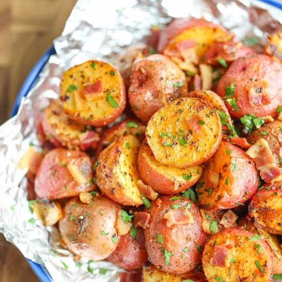 Potato and Bacon Foil Packets