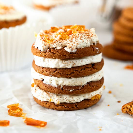 Gingerbread Icebox Cupcakes