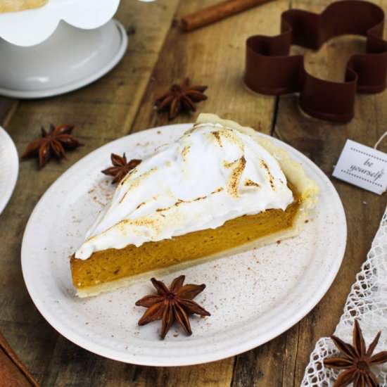 Vegan Pumpkin Meringue Pie