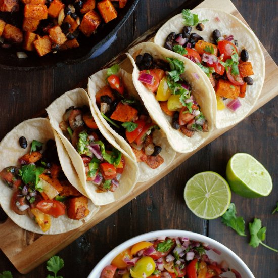 Butternut Squash & Black Bean Tacos