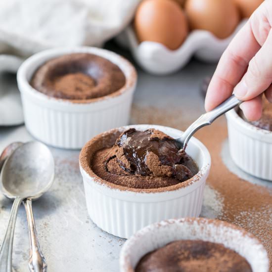 Paleo Chocolate Melting Cakes