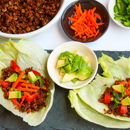 Quinoa Lentil Taco Wraps