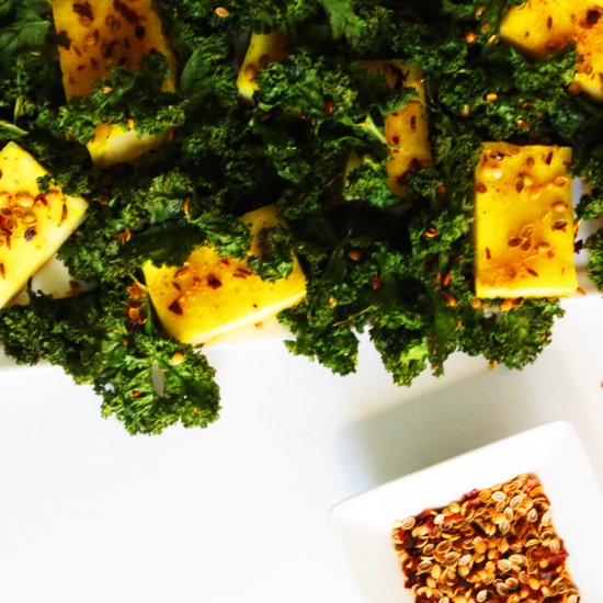 OVEN-FRIED KALE PANEER