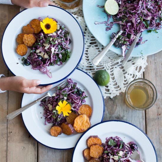 Winter Red cabbage salad