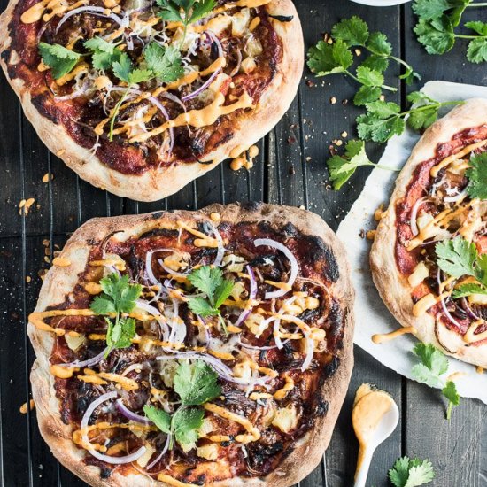 Gochujang Pulled Pork Korean Pizza