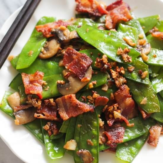 Bacon with Snow Peas