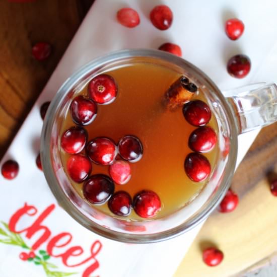 Warm Cranberry Apple Hard Cider