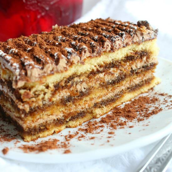 Chocolate tiramisu cake