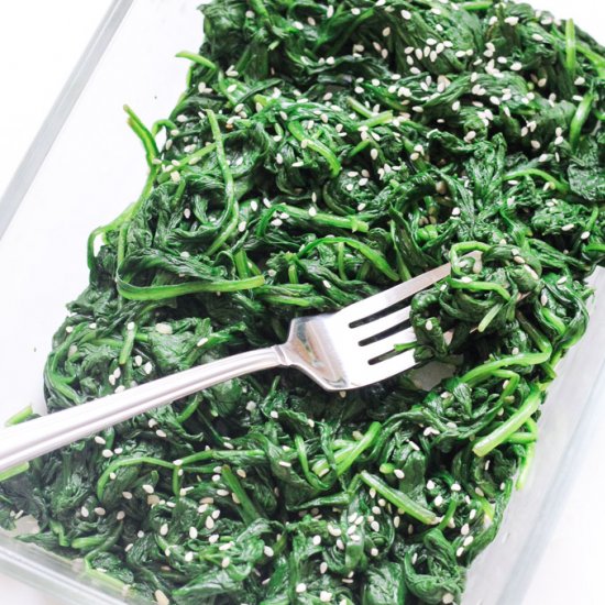 Korean Spinach Side Dish