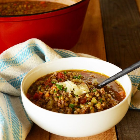 Lentil & Sausage Soup