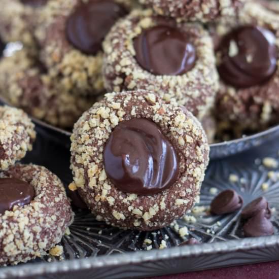 Chocolate Hazelnut Thumbprints