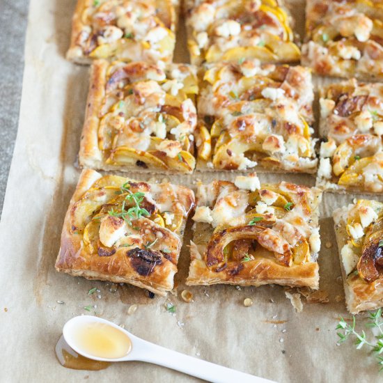 Squash Tart with Goat Cheese