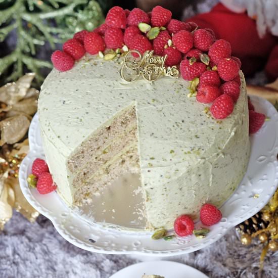 Pistachio Cake with Irish Buttercre