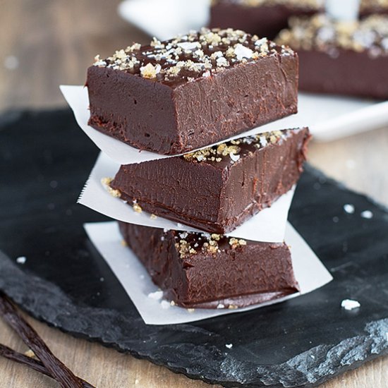 Chocolate Fudge with Bourbon Sugar