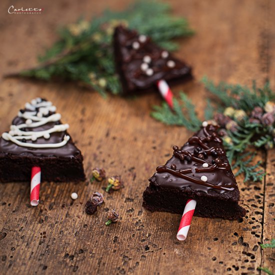 Vegan christmas brownies