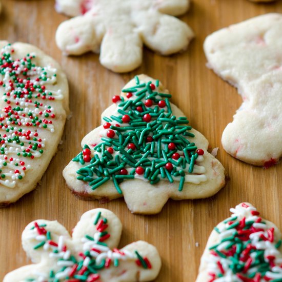 peppermint cut-out sugar cookies