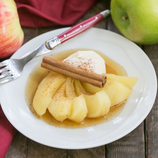 Tea Poached Apples