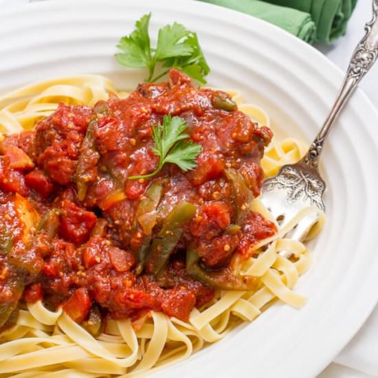 Italian slow cooker pork chops