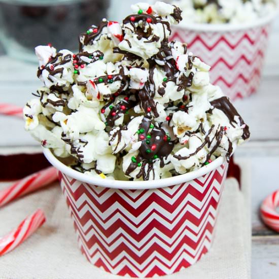 Dark Chocolate Peppermint Popcorn