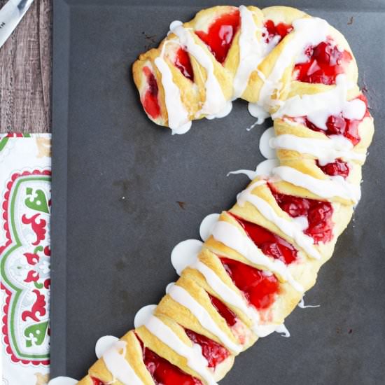 Candy Cane Crescent Roll Pastry