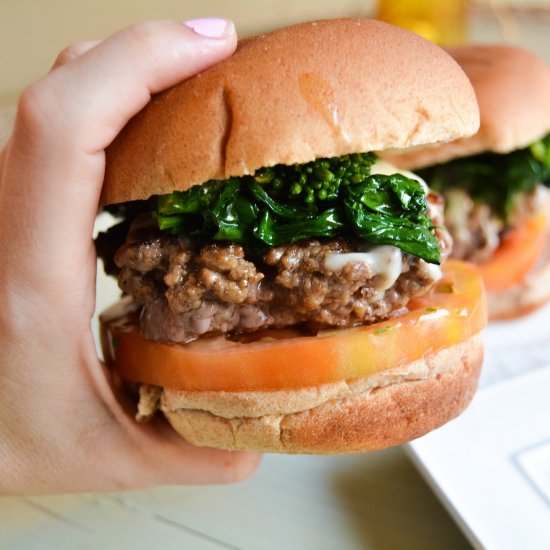 Italian Broccoli Rabe Burgers