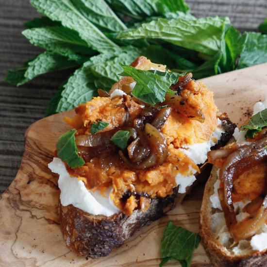 Sweet Potato Crostini