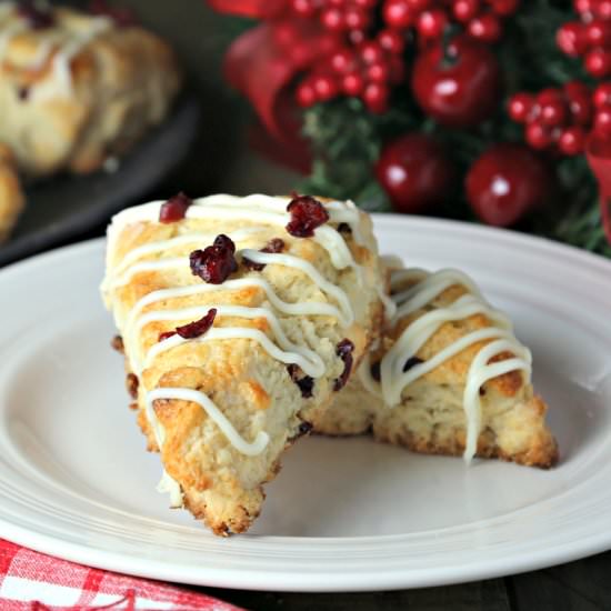 White Cranberry Scones