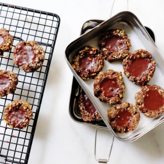 Cocoa Thumbprint Cookies