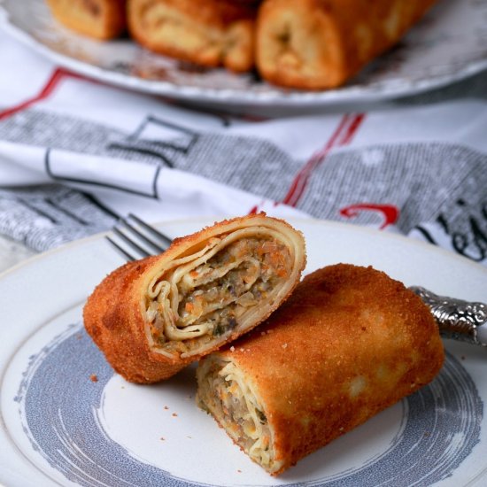 Croquettes with Cabbage and Mushroom