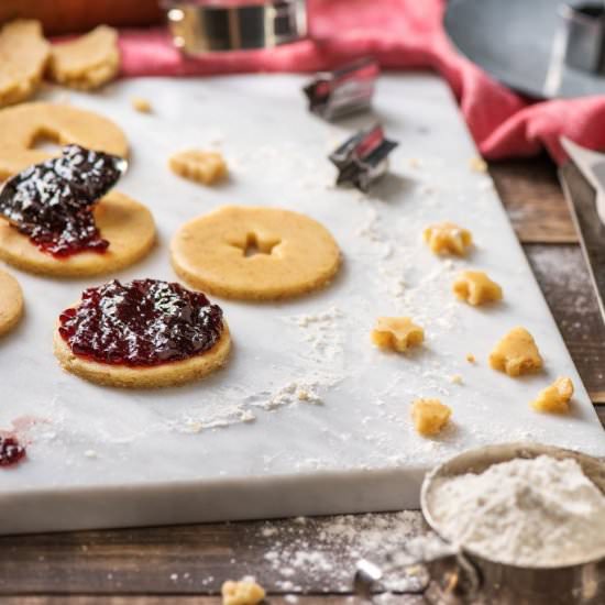 Jammy Christmas Biscuits